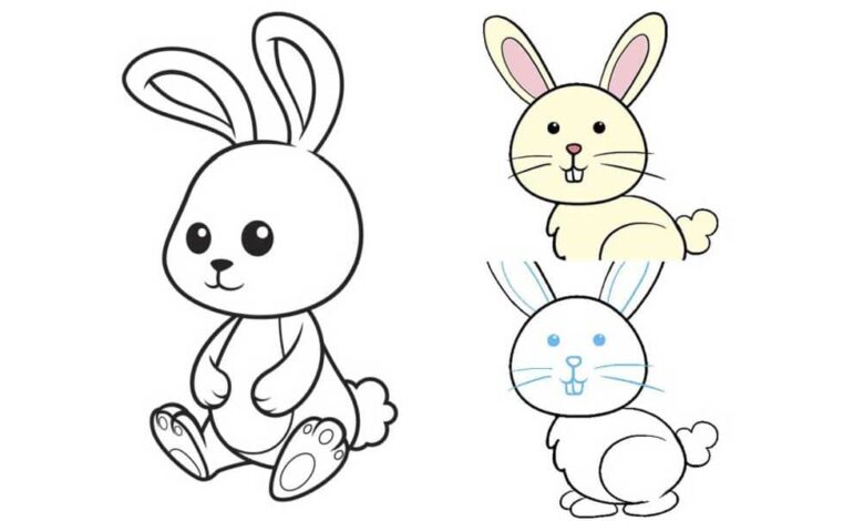 570aaf3dbff919707bf1f42e8d5a34c3 donoghte.com  1000x600 780x470 - ۳۰ نقاشی خرگوش کودکانه آسان و زیبای ساده و فانتزی عید سال ۱۴۰۲